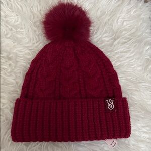 Victoria's Secret Red Knit Beanie